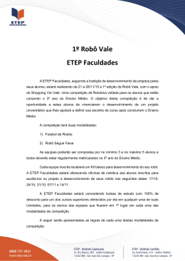 1&ordm; Rob&ocirc; Vale ETEP Faculdades