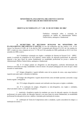 Orientação Normativa Nº 7, de 30 de outubro de 2008