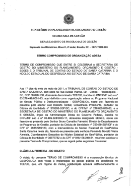 GESPÚBLICA Ministério do Planejamento, Orçamento e Gestão