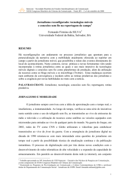 Jornalismo reconfigurado: tecnologias m&oacute;veis e