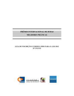 PR&Ecirc;MIO INTERNACIONAL DE DUBAI MELHORES PR&Aacute;TICAS