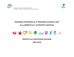 PROJECTOS COM PARTICIPA&Ccedil;&Atilde;O NACIONAL no 7&ordm; PQ