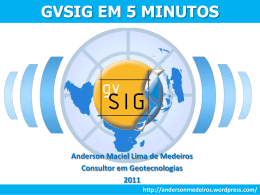 gvSIG em 5 Minutos! - Anderson Medeiros