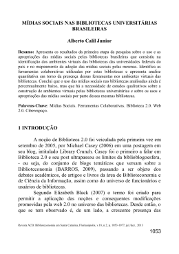 1053 M&Iacute;DIAS SOCIAIS NAS BIBLIOTECAS UNIVERSIT&Aacute;RIAS