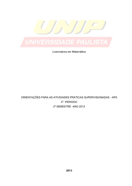 APS 4o. PERIODO 2&ordm; SEMESTRE ANO 2013