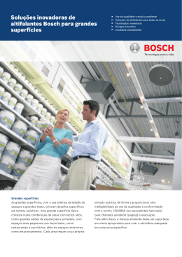 Soluções inovadoras de altifalantes Bosch para grandes superfícies