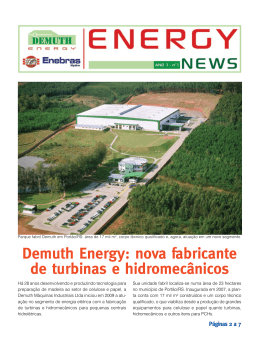 Demuth Energy: nova fabricante de turbinas e hidromecânicos
