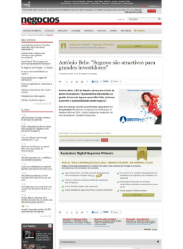 Seguros s&atilde;o atractivos para grandes investidores