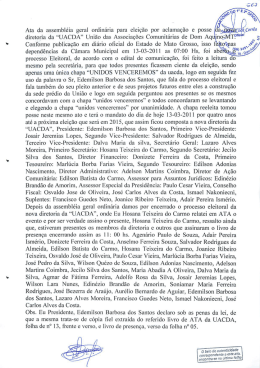 Ata de Eleição e Posse