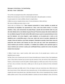 Mensagem: Os dois Reinos. Por David Keeling