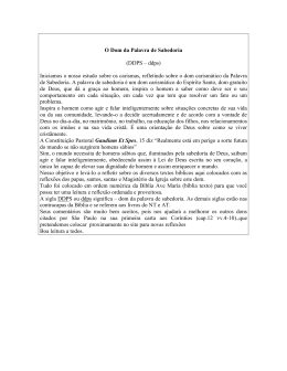 Dom da Palavra de Sabedoria