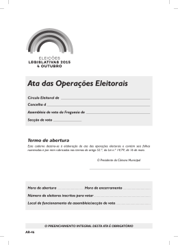 Ata das Operações Eleitorais