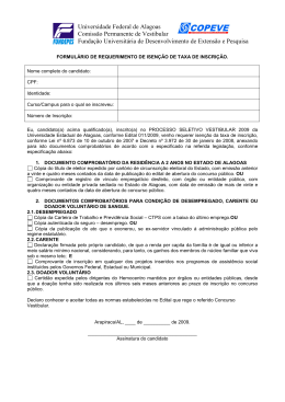 Universidade Federal de Alagoas Comissão Permanente