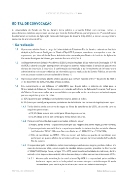 Edital dE convoca&ccedil;&atilde;o - CAp-UERJ