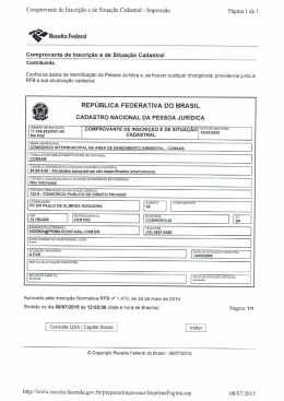 Comprovante de Inscrição e de Situação Cadastral