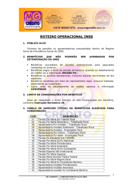 ROTEIRO OPERACIONAL INSS