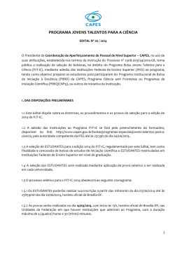 PROGRAMA JOVENS TALENTOS PARA A CI&Ecirc;NCIA