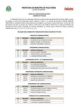 Edital de Convoca&ccedil;&atilde;o 01