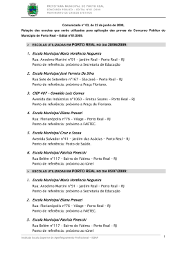 Comunicado nº 03 listagem das escolas