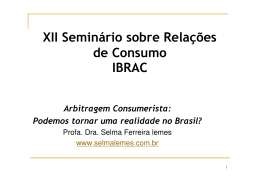 XII Semin&aacute;rio sobre Rela&ccedil;&otilde;es de Consumo IBRAC