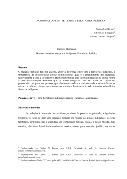 DICOTOMIA DOS ENTRE TERRA E TERRIT&Oacute;RIO