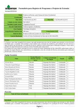 Produtos da Floresta para Crian&ccedil;as do Ensino Fundamental