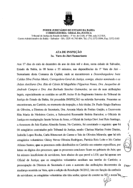 1&ordf; Vara do J&uacute;ri Sumariante - Tribunal de Justi&ccedil;a do Estado da Bahia