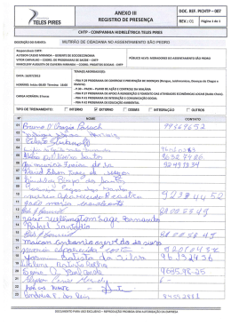 Lista de presenÃ§a MutirÃ£o