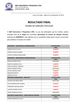 resultado - 2 etapa do exame veicular