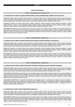 ANEXO II CONTE&Uacute;DO PROGRAM&Aacute;TICO N&Iacute;VEL