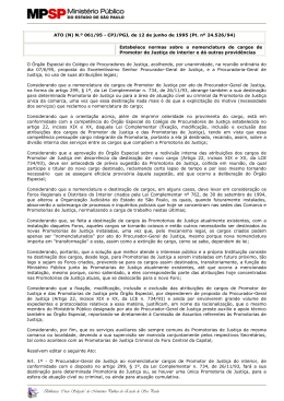 do Ministério Público do Estado de São Paulo ATO (N) N.º 061/95