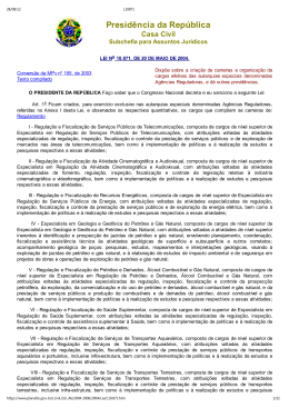 Disp&otilde;e sobre a cria&ccedil;&atilde;o de carreiras e organiza&ccedil;&atilde;o de cargos