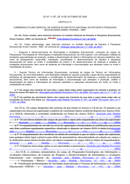 Art. 53-A. Os cargos integrantes das carreiras de que tratam