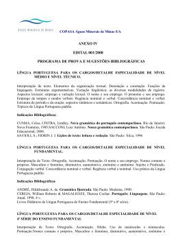 LÍNGUA PORTUGUESA PARA OS CARGOS/DETALHE