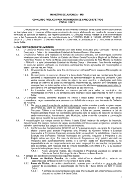 Edital - Cotec - Universidade Estadual de Montes Claros