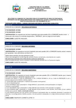 Respostas aos recursos