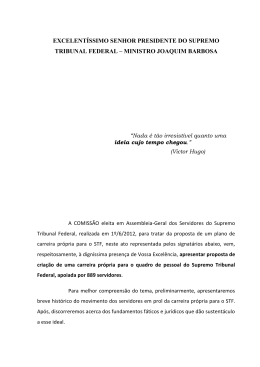 Proposta de Carreira Pr&oacute;pria do STF