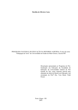 Marilda de Oliveira Costa PROGRAMA NACIONAL DE EDUCAÇÃO