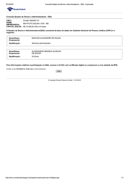 3) Quadro de Sócios e Administradores do Instituto Souza