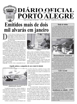 DI&Aacute;RIO OFICIAL Emitidos mais de dois mil alvar&aacute;s em janeiro