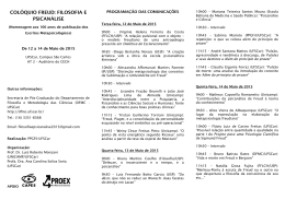 Programa&ccedil;&atilde;o das comunica&ccedil;&otilde;es dos alunos.
