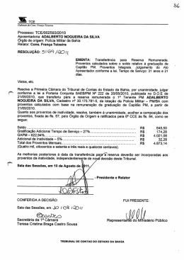 Processo: TCE/002593/2010 Aposentadoria: ADALBERTO