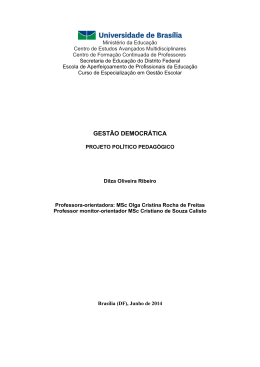 Dilza Oliveira Ribeiro Monografia PROJETO POLÍTICO