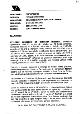 RECORRENTE: EzILDENI sARDINHA DE oLIvEIRA RIBEIRO