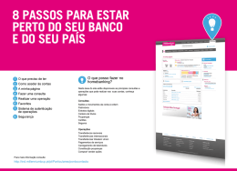 8 PASSOS PARA ESTAR PERTO DO SEU BANCO