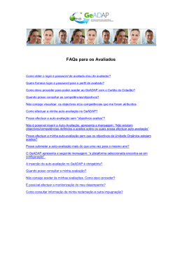 FAQs para os Avaliados