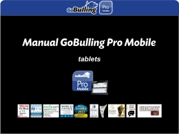 Manual GoBulling Pro Mobile Tablets