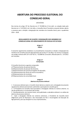 abertura do processo eleitoral do conselho geral