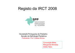Registo da IRCT 2008 - Sociedade Portuguesa de Pediatria