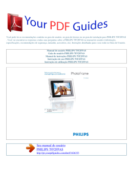 Manual de instruções PHILIPS 7FF2FPAS